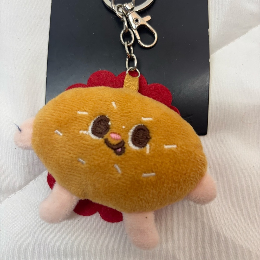 NWT Art Class cute little hamburger Charm Key Chain bag charm - Picture 2 of 4